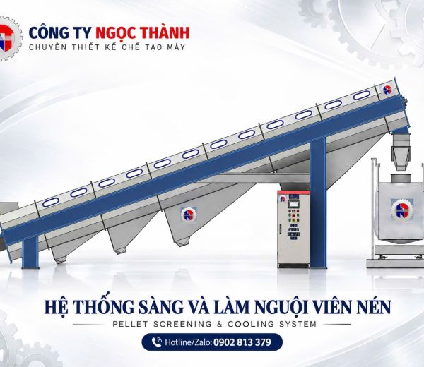 Máy sàng làm nguội viên nén gỗ, trấu 