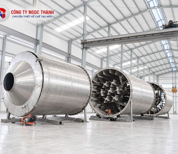 Máy sấy trống quay sấy mùn cưa