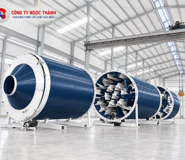 Máy sấy trống quay sấy mùn cưa