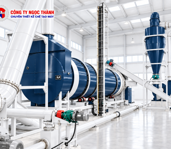 Máy sấy trống quay sấy mùn cưa
