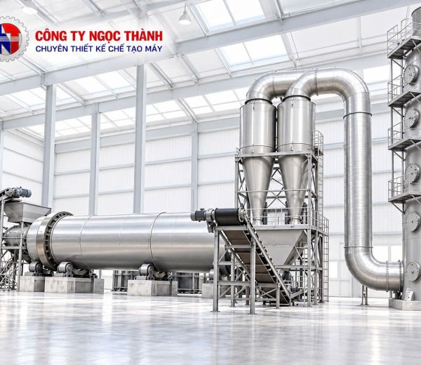 Máy sấy trống quay sấy mùn cưa