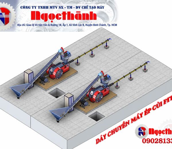 Máy ép củi Piston công nghiệp 