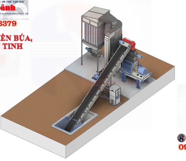 Máy nghiền dăm gỗ, mùn cưa 